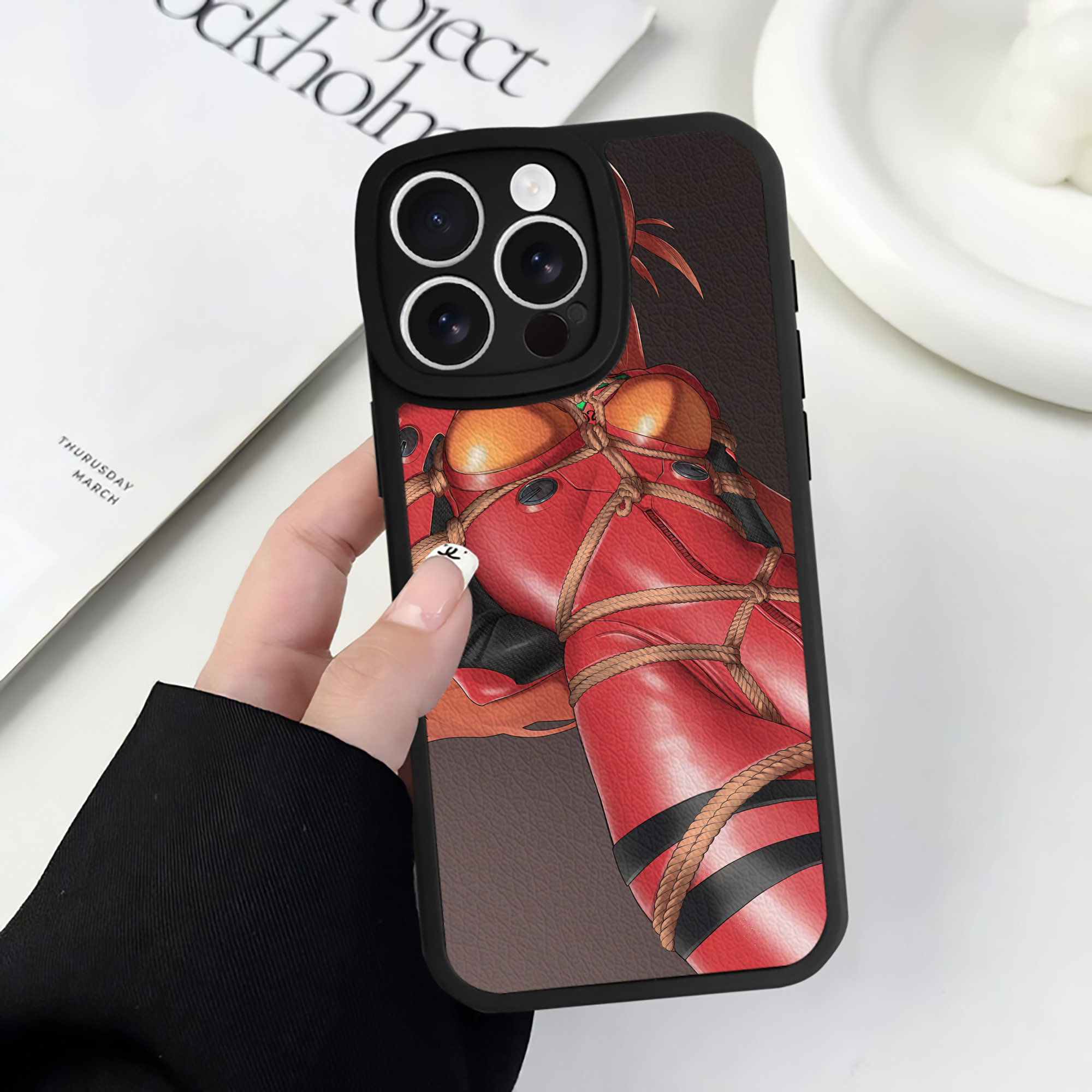（画像用） EVA 新世紀エヴァンゲリオン 【iPhone 16シリーズ対応】シリコンスマホケース（レザー調） 材質：シリコン